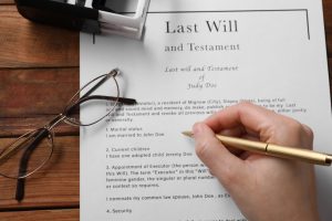 Person signing Last Will and Testament