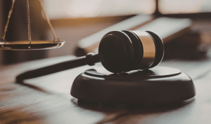 gavel on a desk