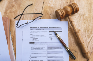 Austin family law attorney reviewing Texas divorce property and support entitlements with a client