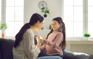 Parent and child together, representing Texas child custody and conservatorship